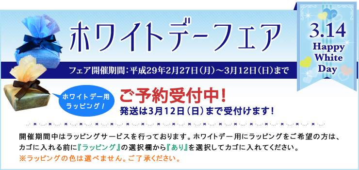 ホワイトデーフェア開催中!